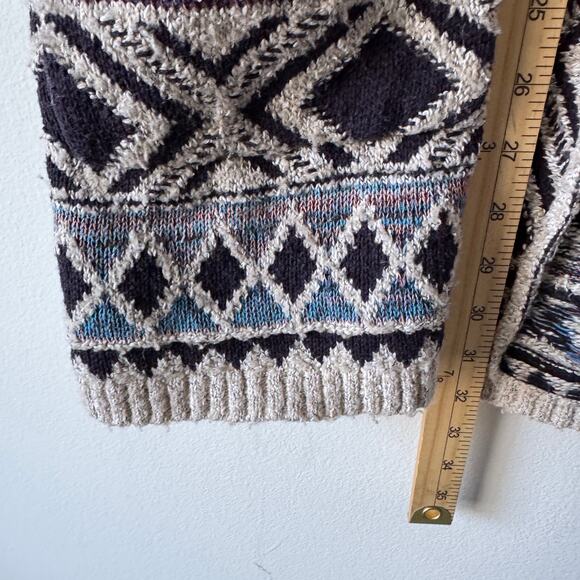 Lucky Brand Cardigan Women XS Multicolor Aztec Western Casual Open Front Sweater - Picture 6 of 9